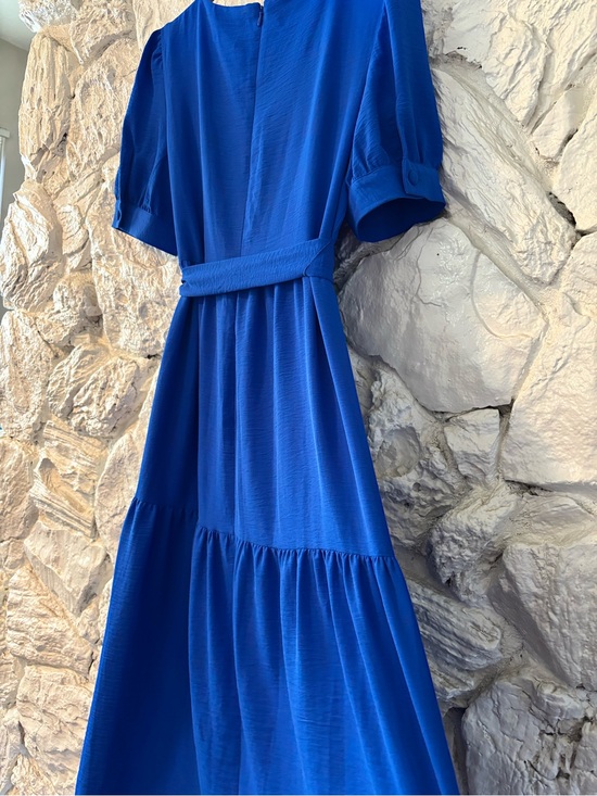 Dkny Dresses & Skirts - DKNY Cobalt Blue Maxi Dress with Belted Waist